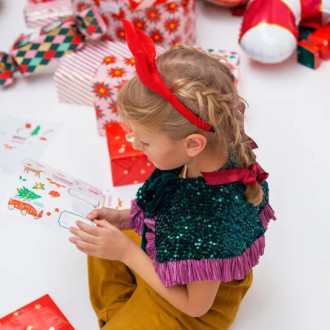 Autocolante de Crăciun Pădure de iarnă, 20 buc.