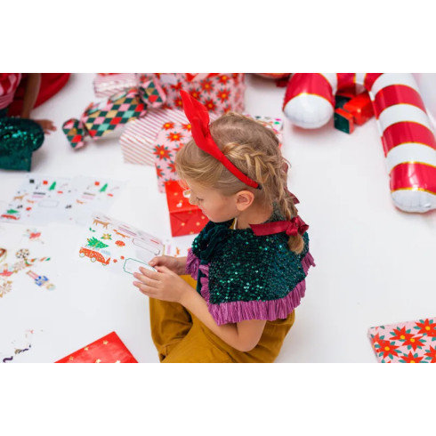 Autocolante de Crăciun Pădure de iarnă, 20 buc.