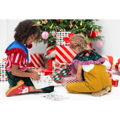 Autocolante de Crăciun Pădure de iarnă, 20 buc.