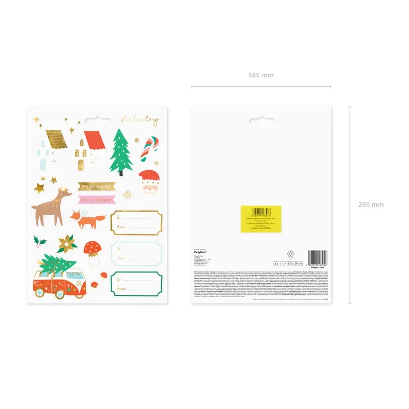 Karácsonyi matricák – Téli erdő, 20 db