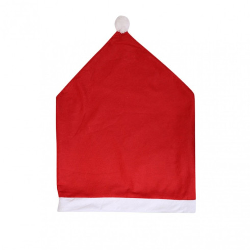 Vánoční potah na židli Mikulášská čepice - červený 1 ks