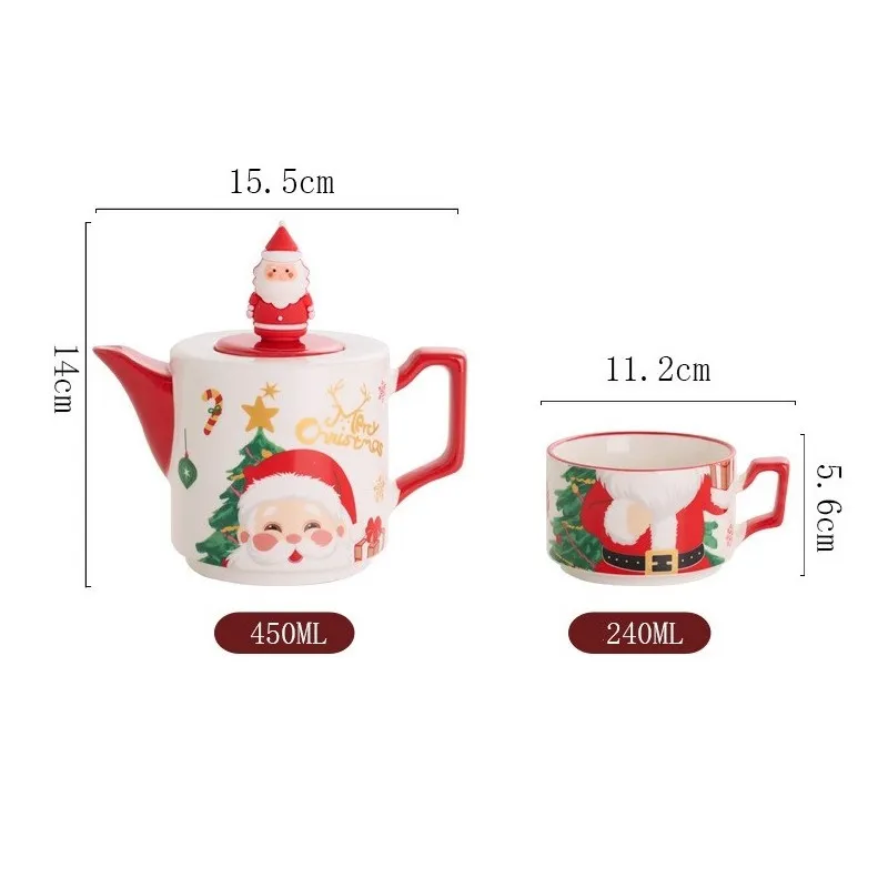 Vianočný set džbánu s dvoma šálkami