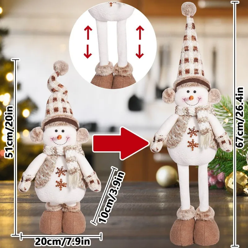 Vianočný snehuliak z plyšu 60 cm