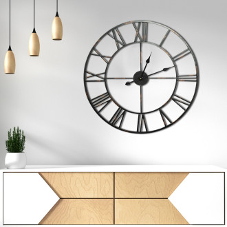 Vintage kovové nástenné hodiny dekoratívne - 70 cm