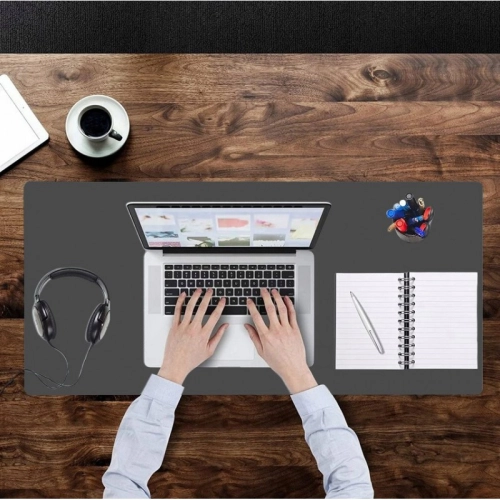 Voděodolná podložka na stůl, oboustranná černo-šedá 50x80 cm