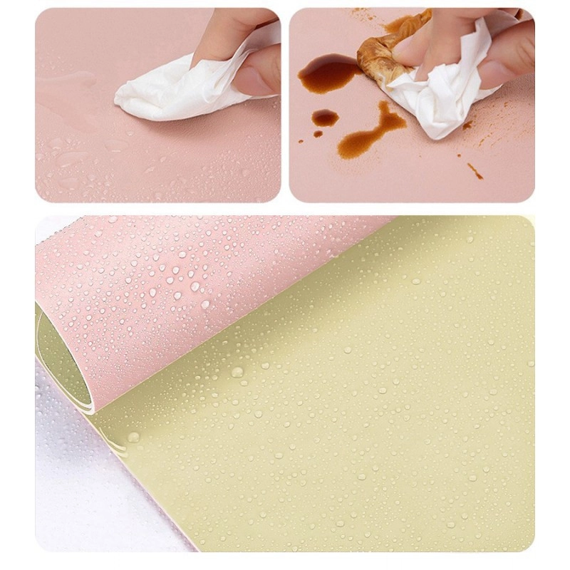 Vodeodolná podložka na stôl, obojstranná ružovo-krémová 50x80cm 