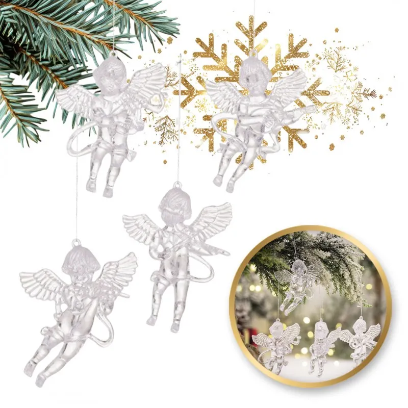 Závěsný křišťálový Andělé 4 ks 