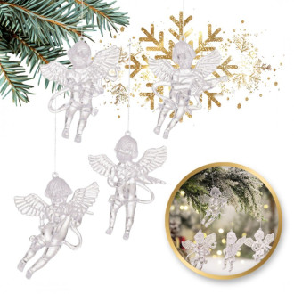 Závěsný křišťálový Andělé 4 ks 