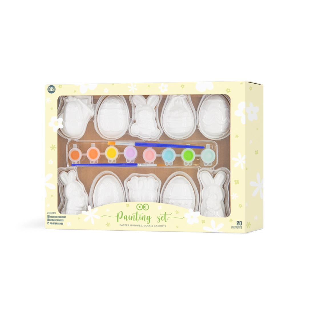 Húsvéti dekorációk – Festhető gipsz díszek készlet