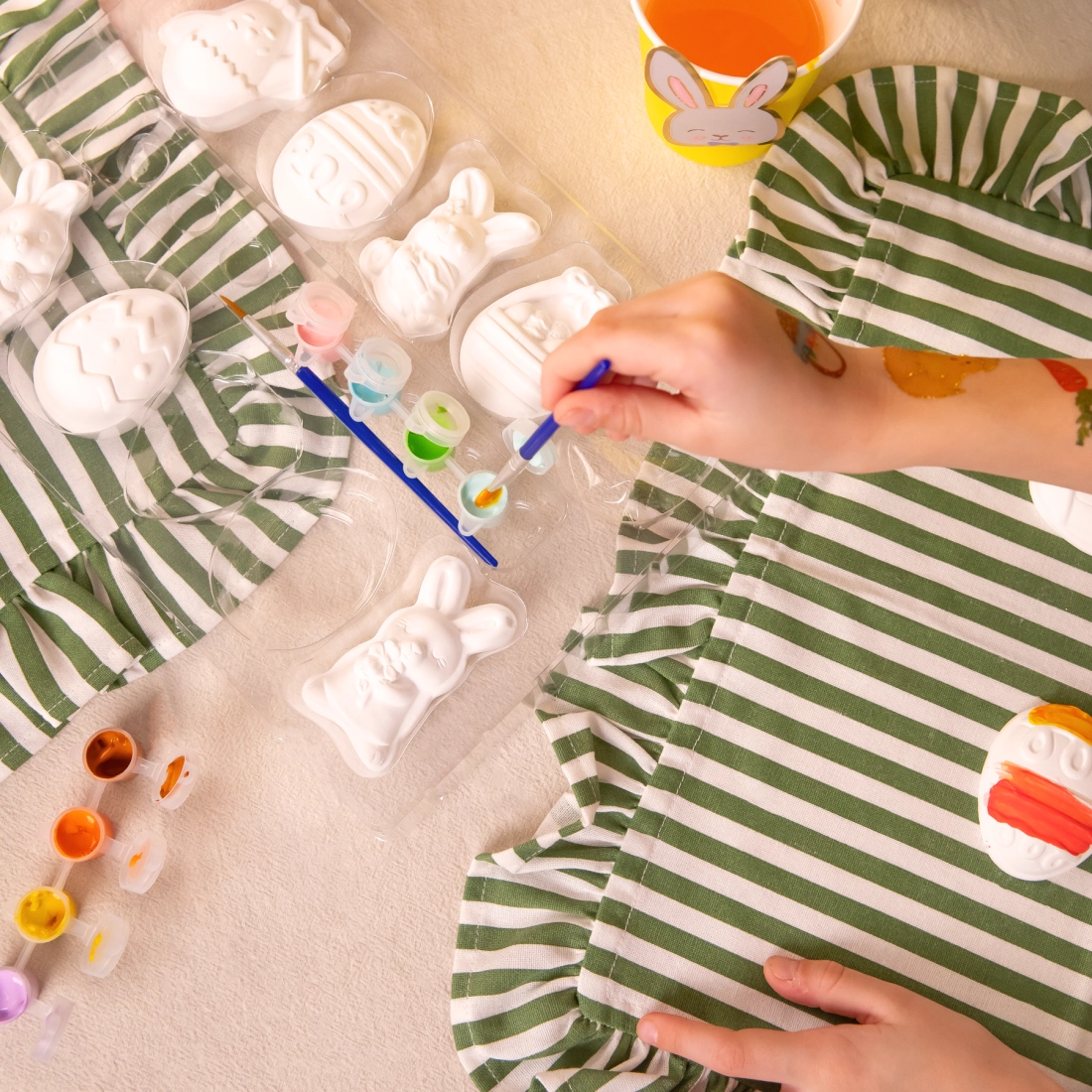 Húsvéti dekorációk – Festhető gipsz díszek készlet