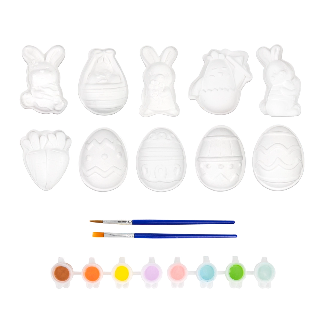 Húsvéti dekorációk – Festhető gipsz díszek készlet