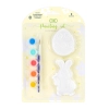 Decorațiuni de Paște – Ornamente din ghips pentru pictat Iepure și Ou, set