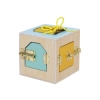 Montessori activity kocka so zámkami 19,5 cm