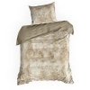 Povlečení 140x200 cm z bavlněného saténu s mramorovým vzorem, béžové