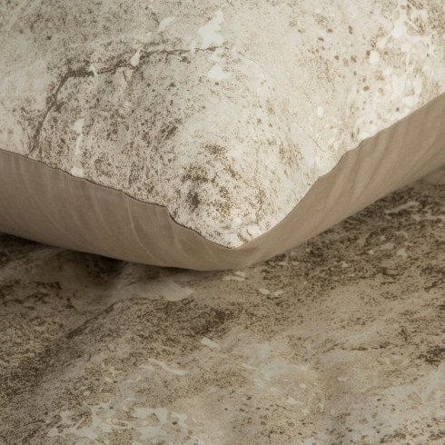 Povlečení 140x200 cm z bavlněného saténu s mramorovým vzorem, béžové
