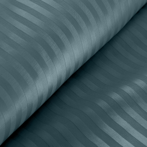 Obliečky 140x200 cm bavlnené saténové s pásikmi, modré