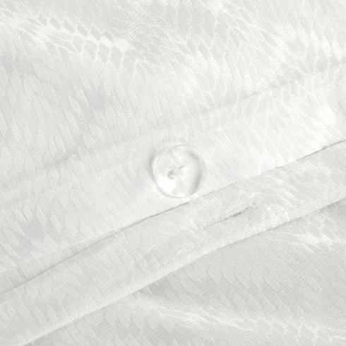 Obliečky 160x200 cm bambusová viskóza s geometrickým vzorom, biele