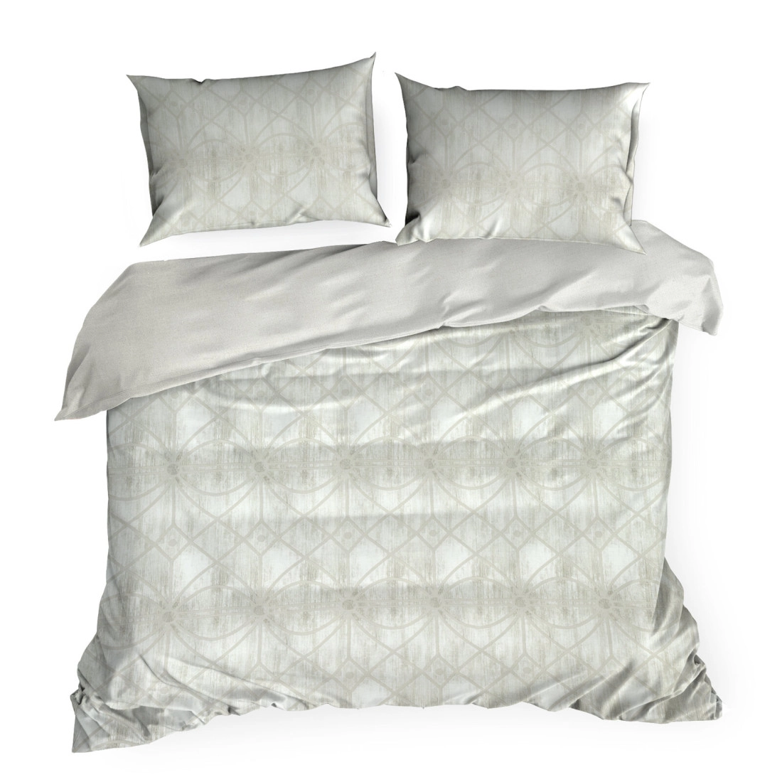 Povlečení 160x200 cm bavlněné renforcé s geometrickým vzorem, béžové a krémové