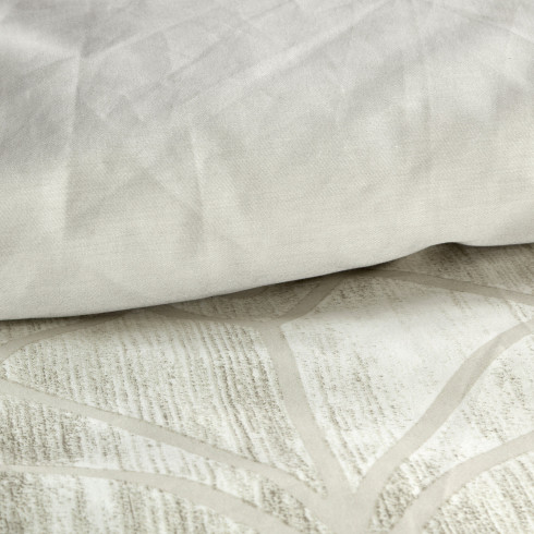 Obliečky 160x200 cm bavlnené renforcé s geometrickým vzorom, béžové a krémové