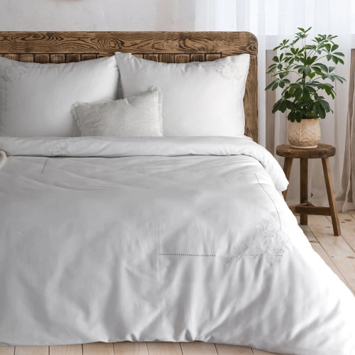 Povlečení 160x200 cm bavlněný satén, bílé