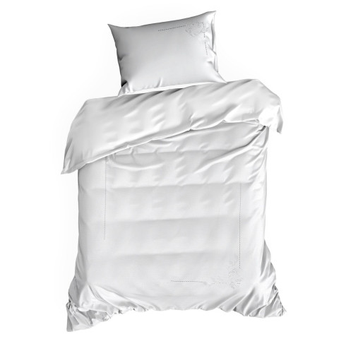 Obliečky 160x200 cm bavlnené saténové, biele