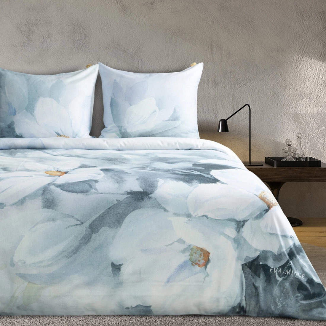 Povlečení 160x200 cm bavlněný satén, mátové a bílé