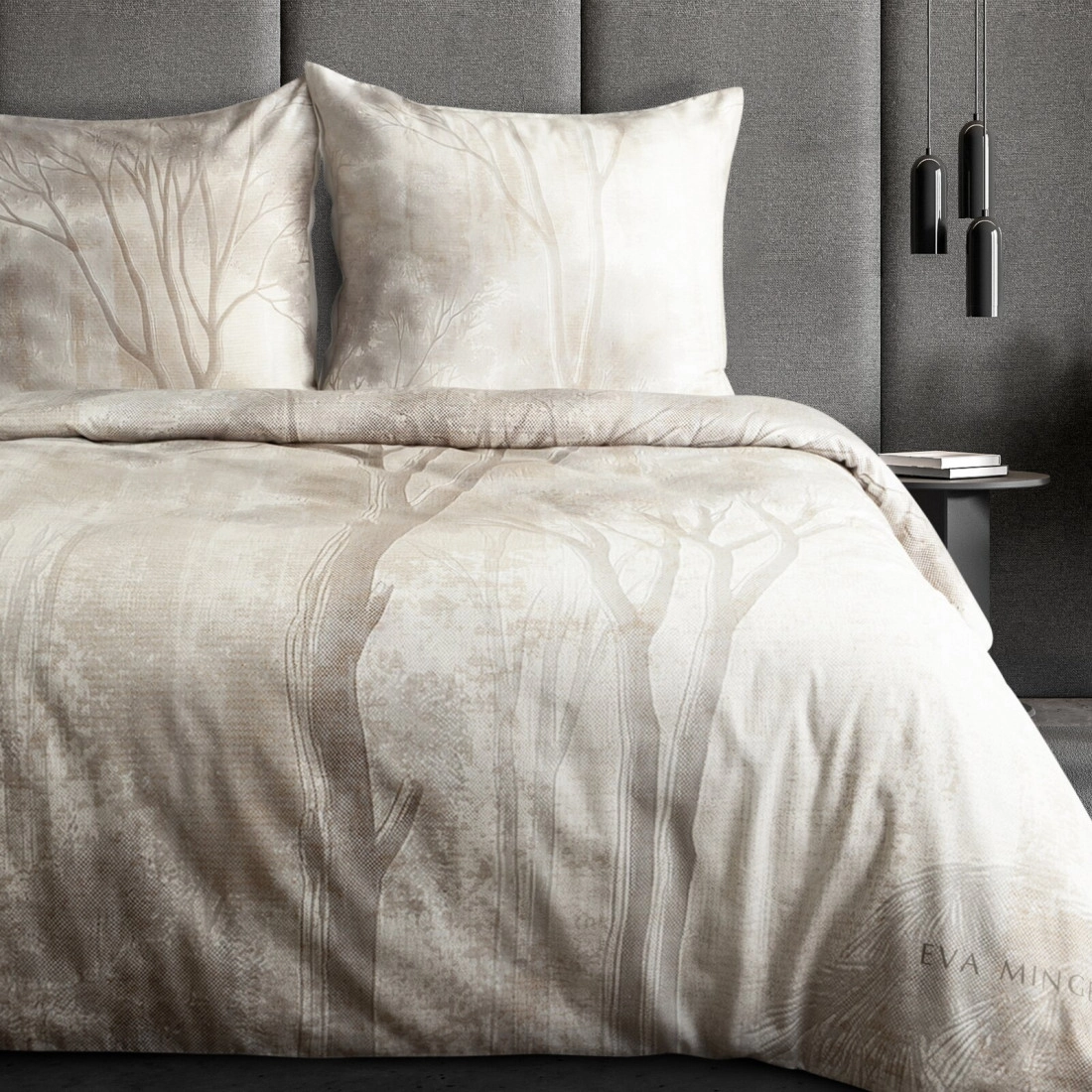 Saténové bavlněné povlečení 160x200 cm, béžové a krémové