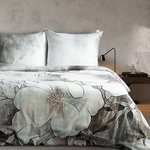 Saténové bavlněné povlečení 160x200 cm, béžové a šedobéžové