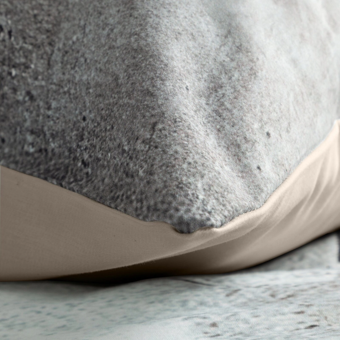 Saténové bavlněné povlečení 160x200 cm, béžové a šedobéžové