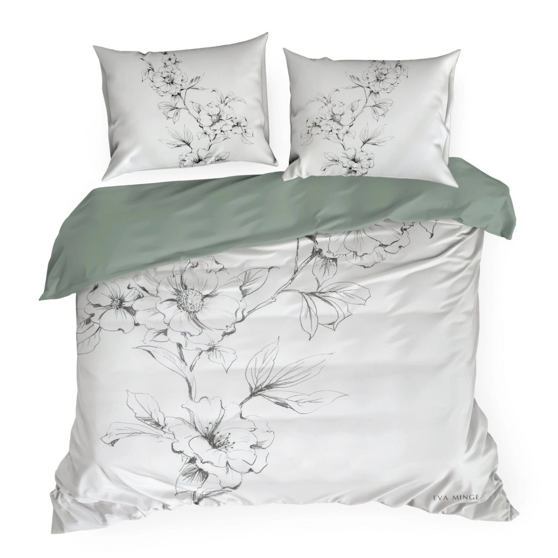 Povlečení 160x200 cm saténové bavlněné, bílé a černé