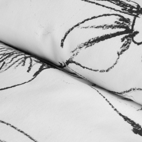 Povlečení 160x200 cm saténové bavlněné, bílé a černé