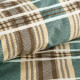 Obliečky 160x200 cm saténové bavlnené kárované, hnedé a zelené