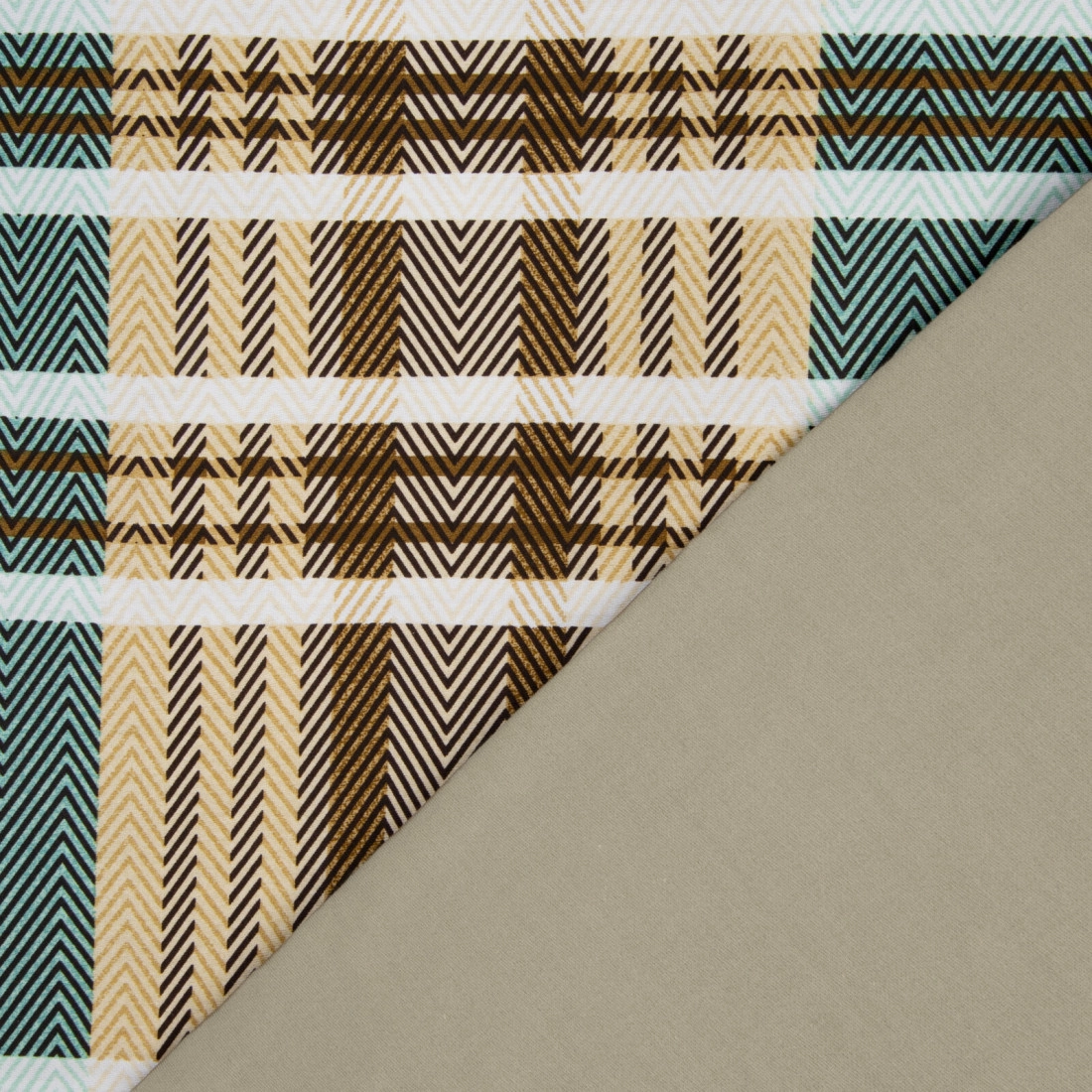 Povlečení 160x200 cm bavlněný satén kostkované, hnědé a zelené