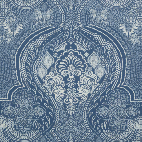 Obliečky 160x200 cm saténové bavlnené, modré a krémové