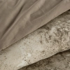 Povlečení 160x200 cm saténové bavlněné s mramorovým vzorem, béžové