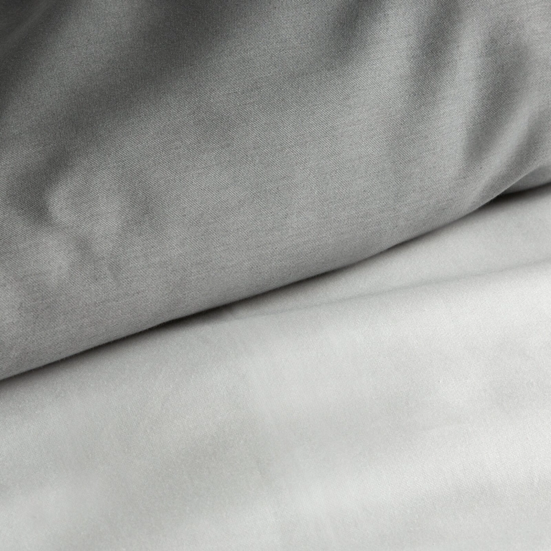 Saténové oboustranné povlečení 160x200 cm, bílé a ocelové