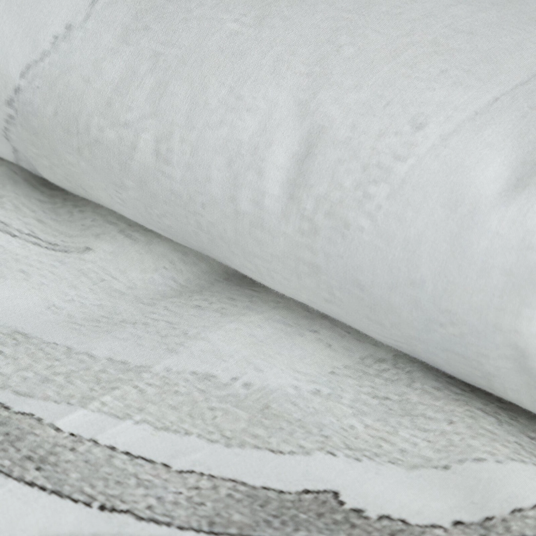 Povlečení 160x200 cm saténové s květinovým vzorem, bílé a zelené