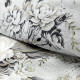 Obliečky 160x200 cm saténové s kvetinovým vzorom, strieborné a olivové