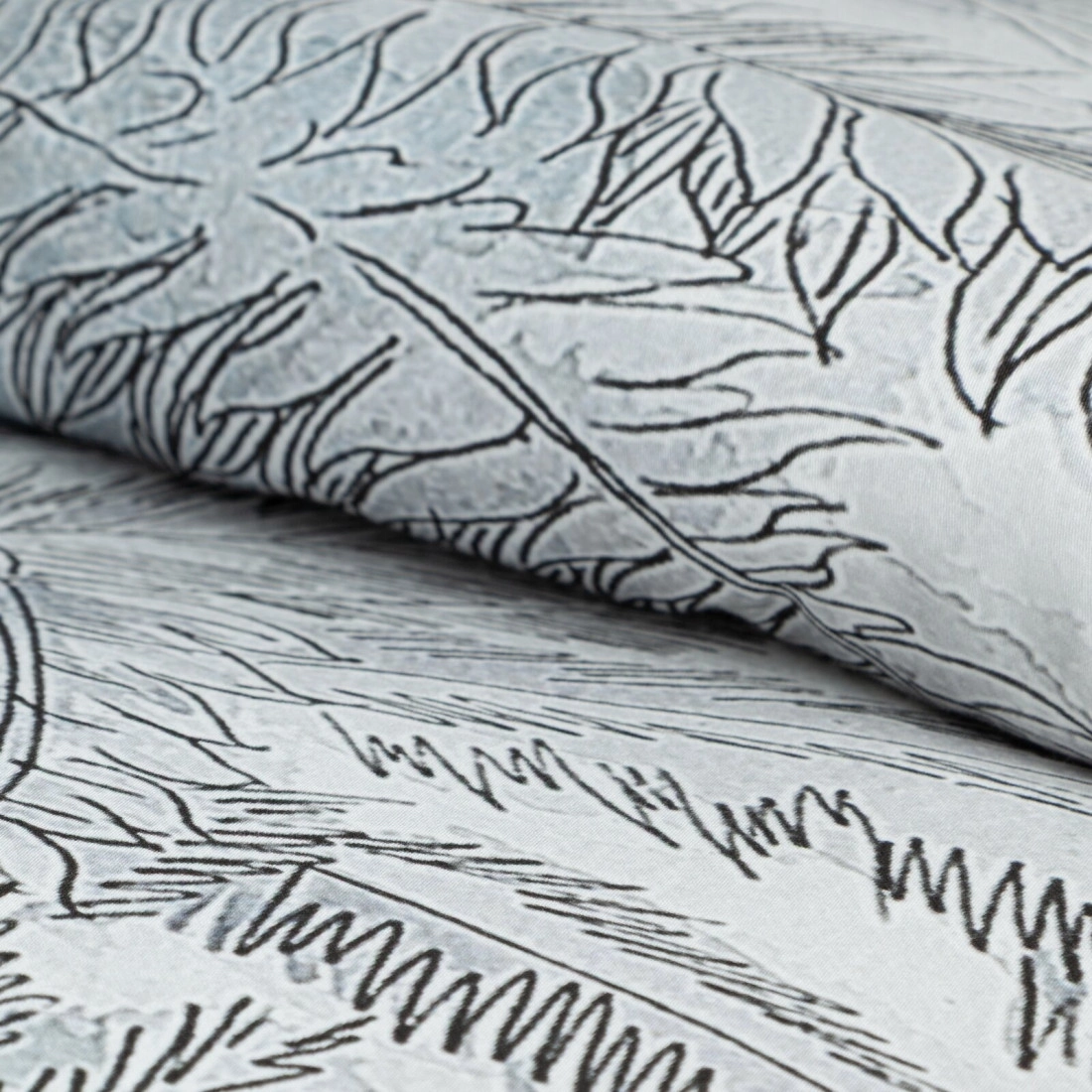 Povlečení 160x200 cm saténové, světle šedé a ocelové