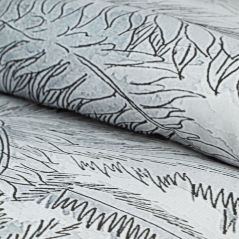 Povlečení 160x200 cm saténové, světle šedé a ocelové