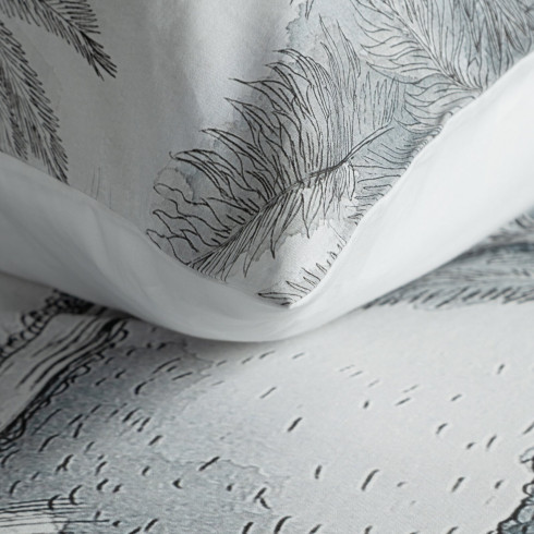 Povlečení 160x200 cm saténové, světle šedé a ocelové