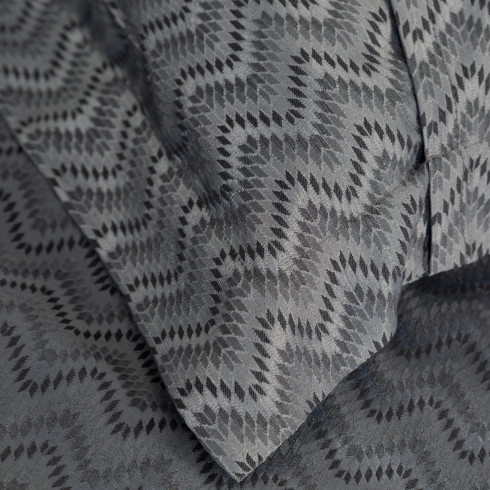 Obliečky 200x160 cm bambusová viskóza s geometrickým vzorom, sivé