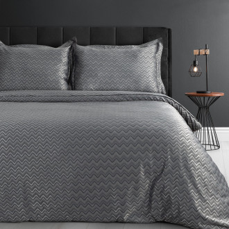 Obliečky 200x220 cm bambusová viskóza s geometrickým vzorom, sivé