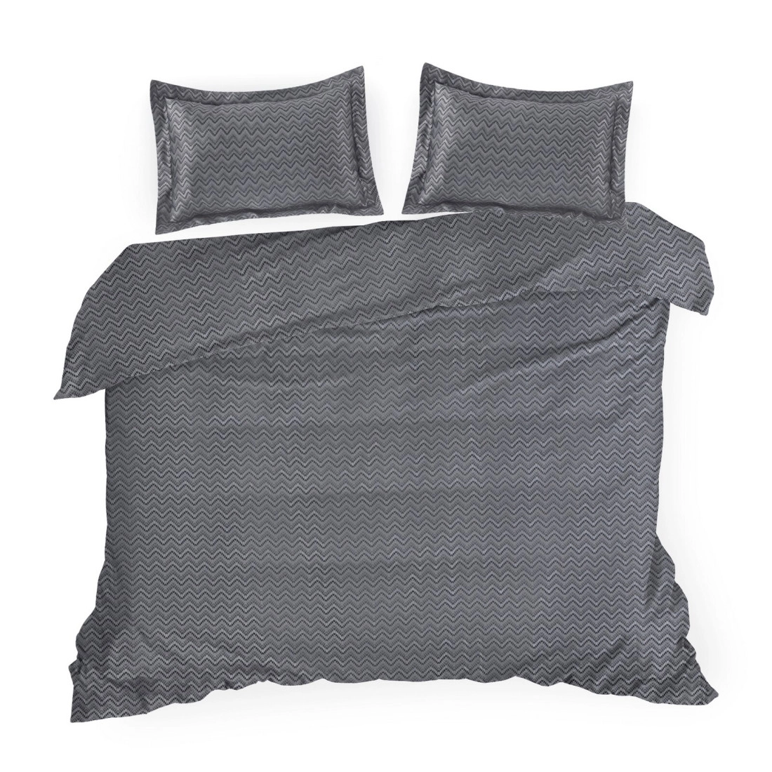 Povlečení 200x220 cm z bambusové viskózy s geometrickým vzorem, šedé