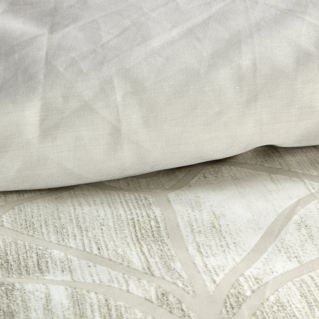 Povlečení 220x200 cm bavlněné renforcé s geometrickým vzorem, béžové a krémové