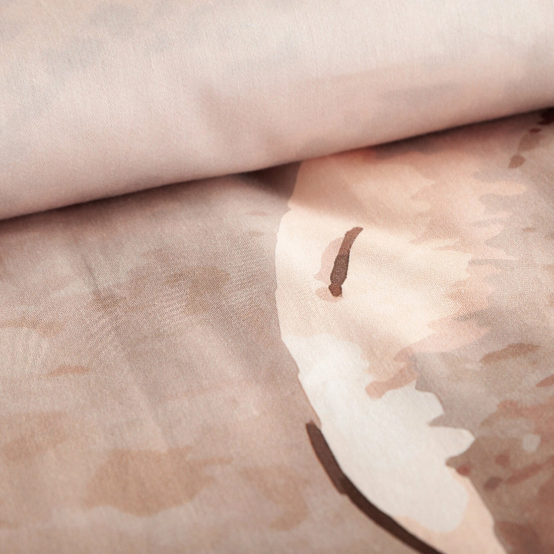 Povlečení 220x200 cm bavlněný satén, béžové a krémové