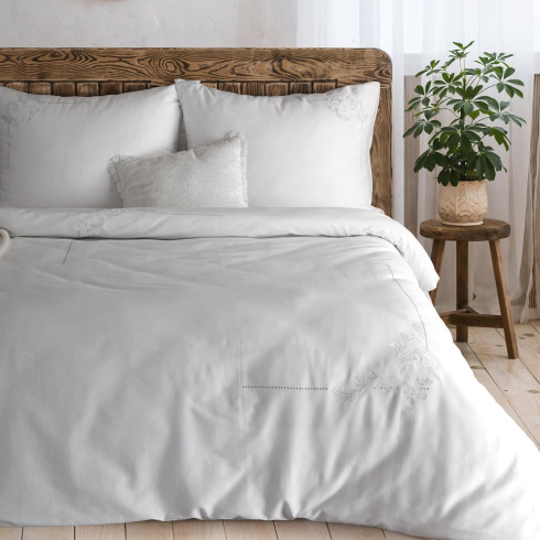 Obliečky 220x200 cm bavlnené saténové, biele