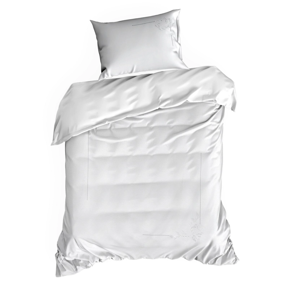 Povlečení 220x200 cm z bavlněného saténu, bílé