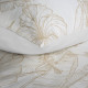 Obliečky 220x200 cm bavlnené saténové kvetované biele a béžové