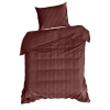 Povlečení 220x200 cm z bavlněného saténu, pruhované, bordó